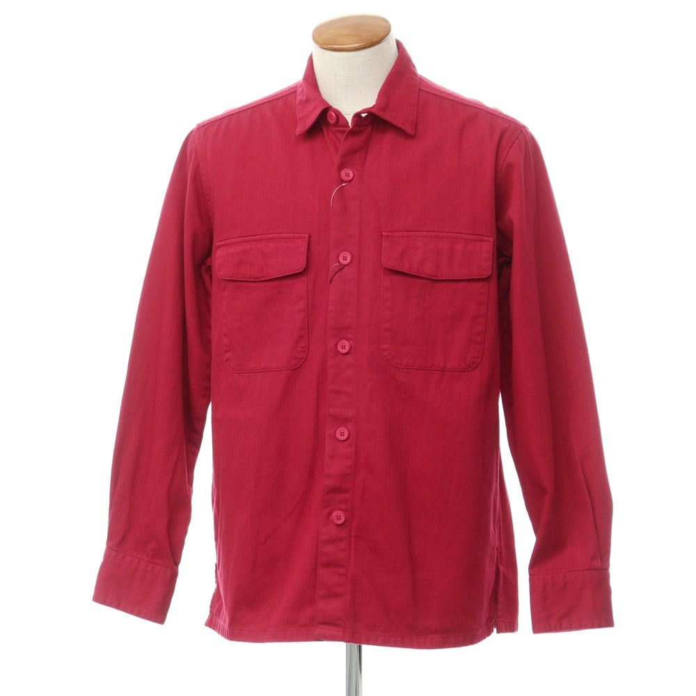 [New Outlet] Bagutta Cotton Casual Shirt
 Wine red [Size M] [RED] [S/S/A/W] [Condition rank N-] [Men&