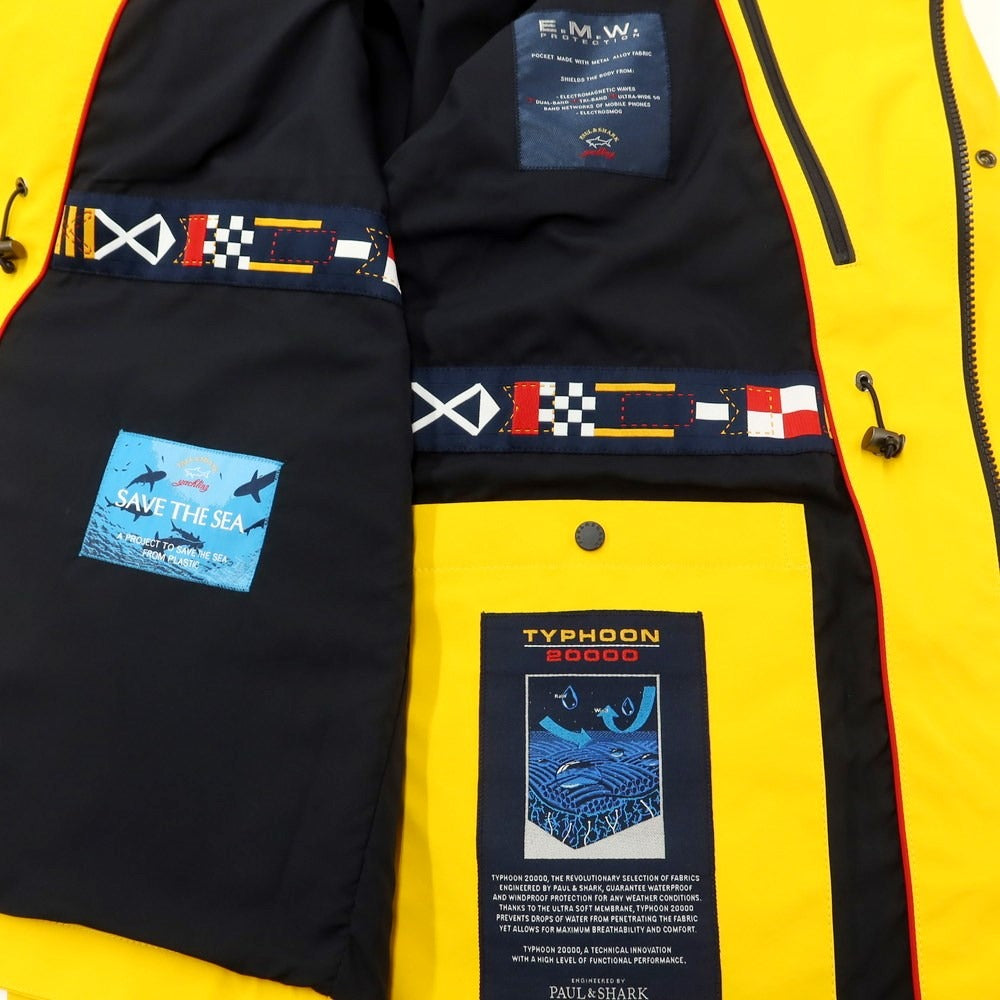 [New Outlet] Paul &amp;amp; Shark TYPHOON20000 Polyester Shell Jacket Yellow [L] [Condition Rank N-] [Men&