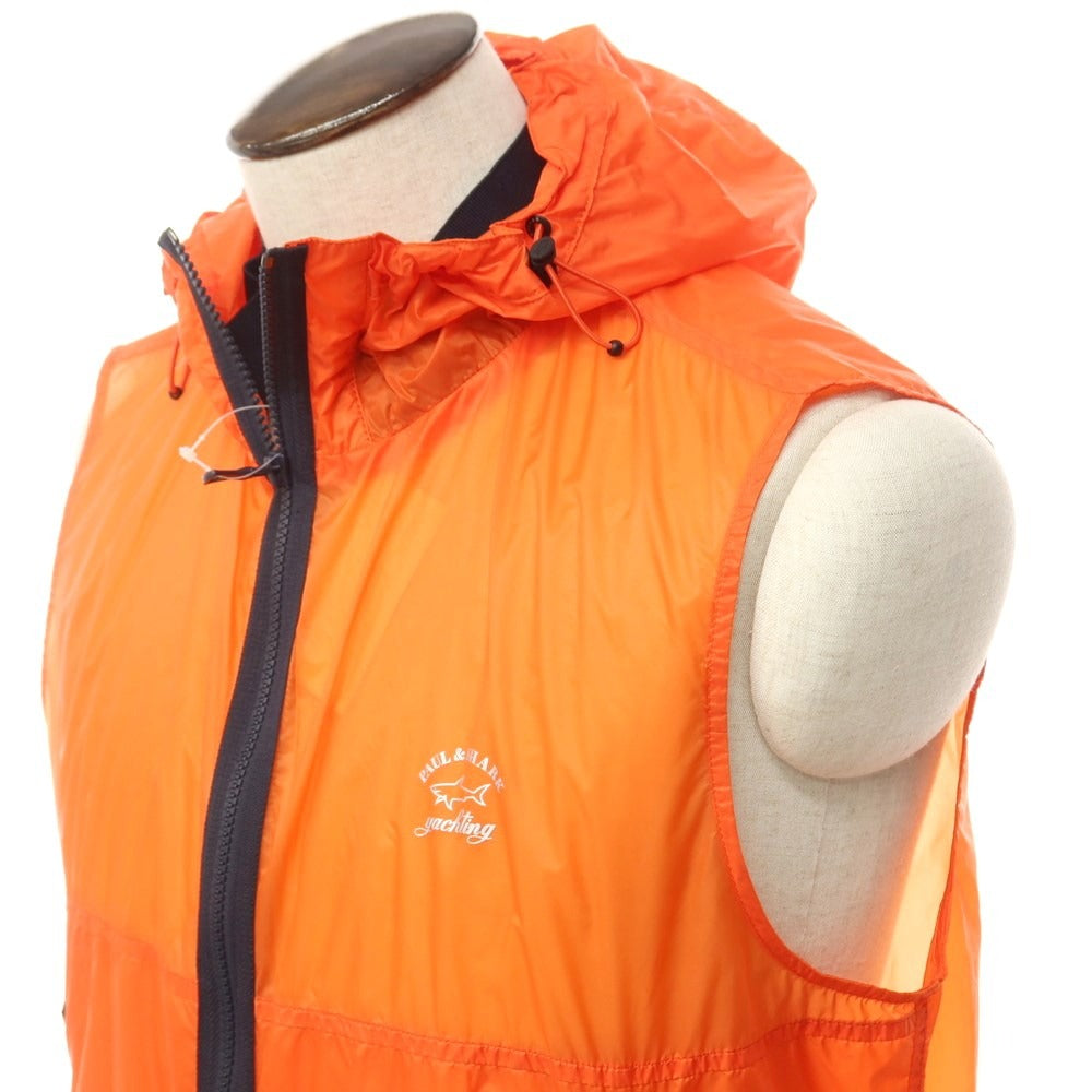 [New] Paul &amp;amp; Shark Nylon Sleeveless Shell Jacket Orange [L] [Condition Rank N] [Men&