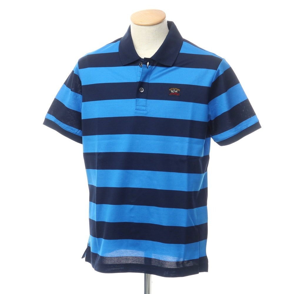 [New] Paul &amp;amp; Shark PAUL&amp;amp;SHARK Cotton Border Short Sleeve Polo Shirt Blue x Navy [S] [Condition Rank N] [Men&