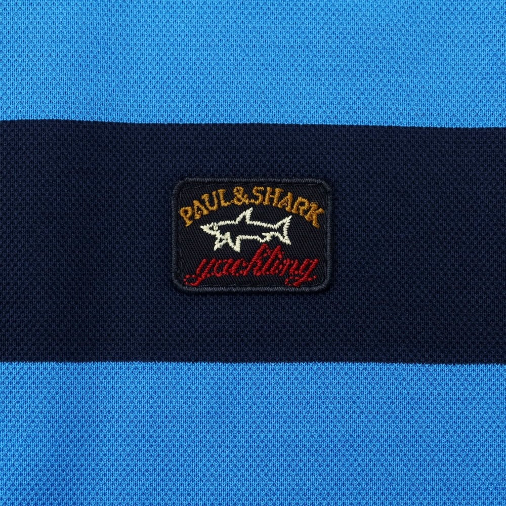 [New] Paul &amp;amp; Shark PAUL&amp;amp;SHARK Cotton Border Short Sleeve Polo Shirt Blue x Navy [S] [Condition Rank N] [Men&