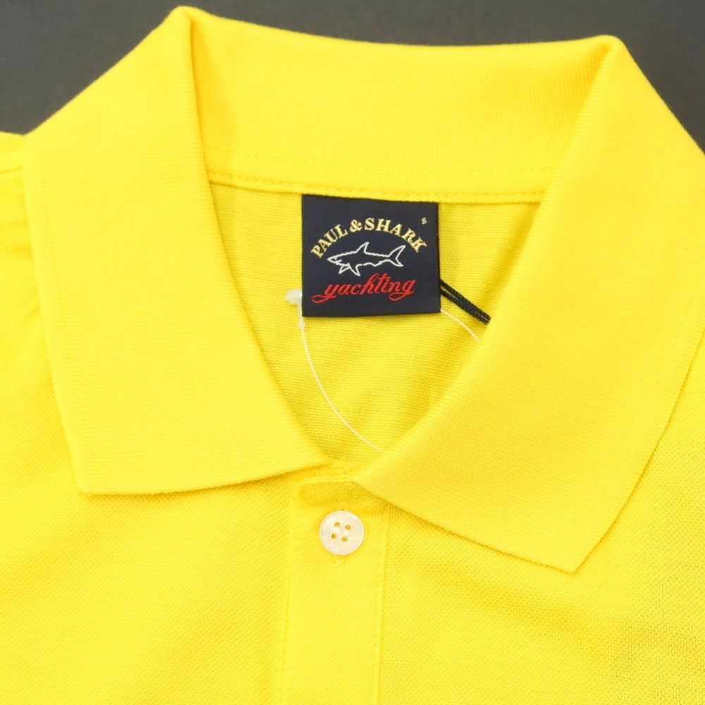 [New] Paul &amp;amp; Shark Cotton Short Sleeve Polo Shirt Yellow [Size S] [YEL] [S/S] [Condition Rank N] [Men&