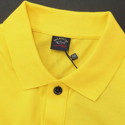 【新品】ポールアンドシャーク PAUL&amp;SHARK コットン  半袖ポロシャツ イエロー【サイズL】【YEL】【S/S】【状態ランクN】【メンズ】【759383】 [EPD]
