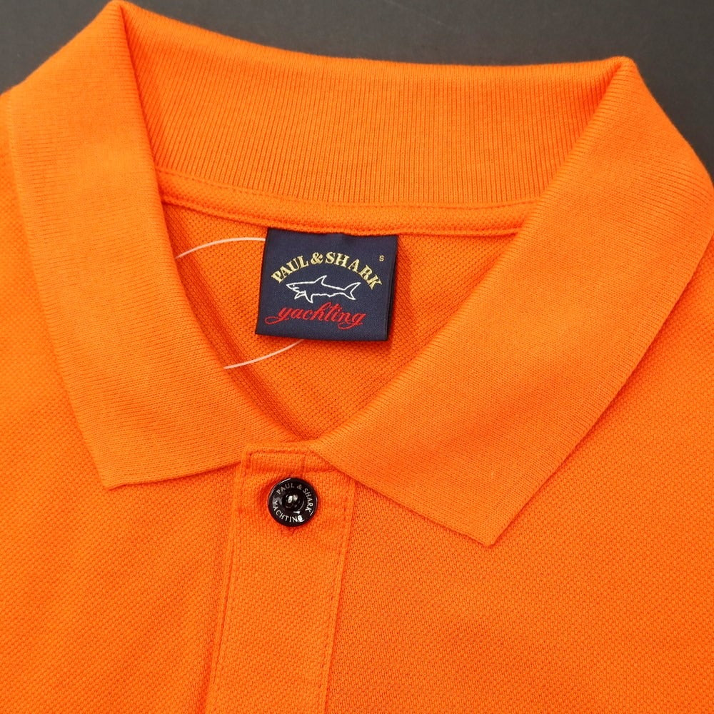 【新品】ポールアンドシャーク PAUL&amp;SHARK コットン 半袖ポロシャツ オレンジ【サイズS】【ORG】【S/S】【状態ランクN】【メンズ】【759386】