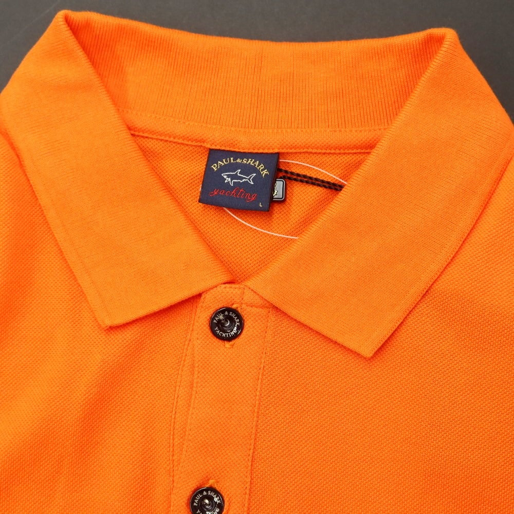 [New Outlet] Paul &amp;amp; Shark Cotton Short Sleeve Polo Shirt Orange [Size L] [ORG] [S/S] [Condition Rank N-] [Men&