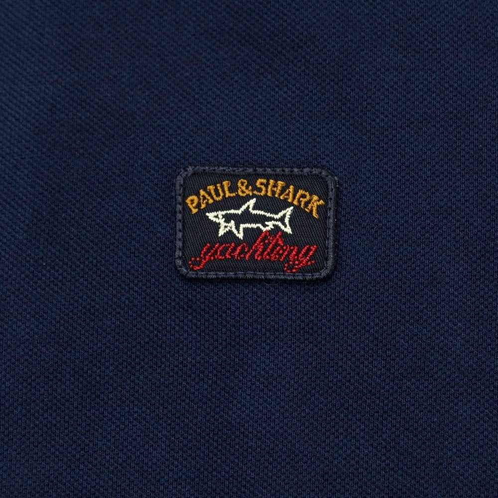 【新品】ポールアンドシャーク PAUL&amp;SHARK コットン  半袖ポロシャツ ネイビー【サイズS】【NVY】【S/S】【状態ランクN】【メンズ】【759385】