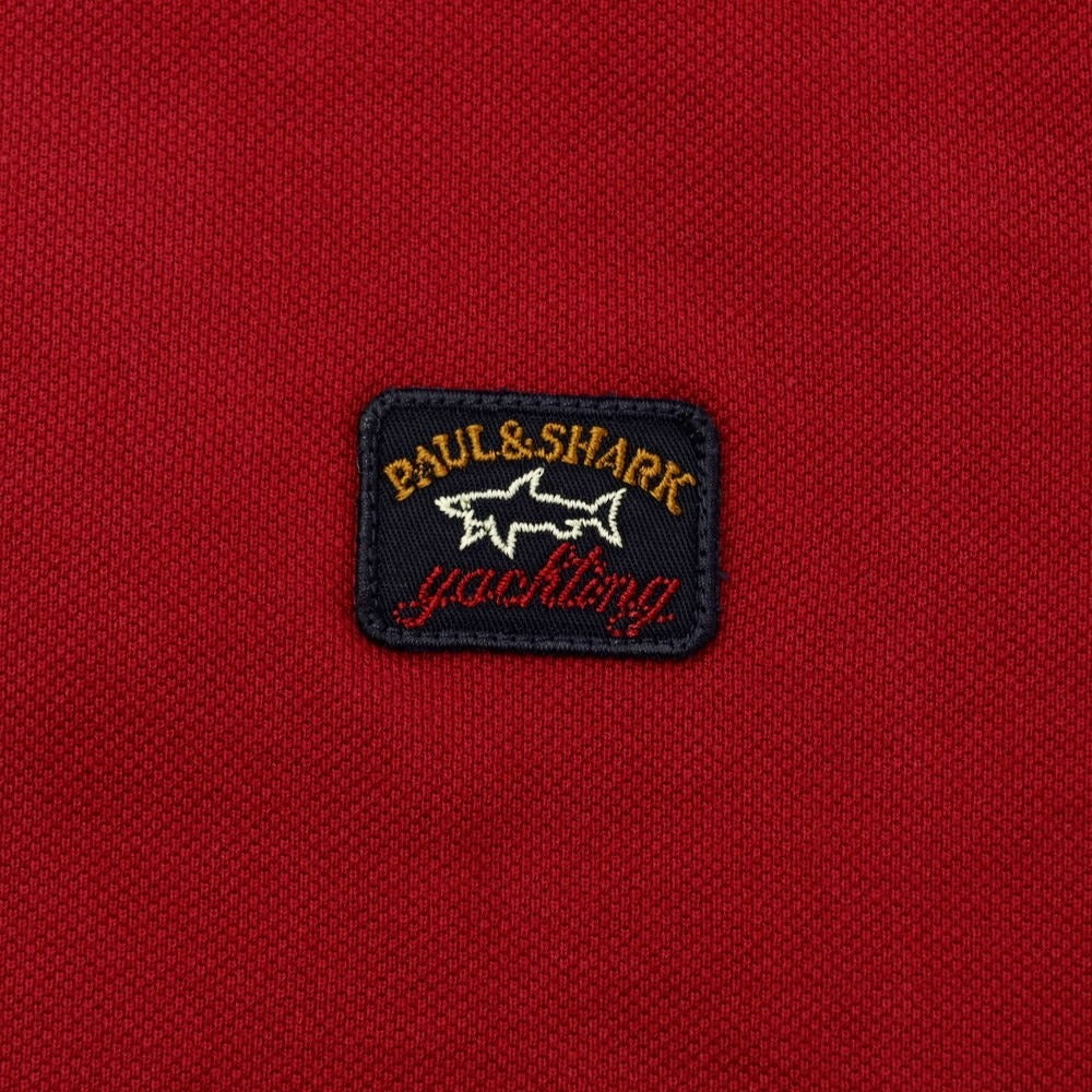 【新品】ポールアンドシャーク PAUL&amp;SHARK コットン  半袖ポロシャツ ワインレッド【サイズS】【RED】【S/S】【状態ランクN】【メンズ】【759385】
[APD]