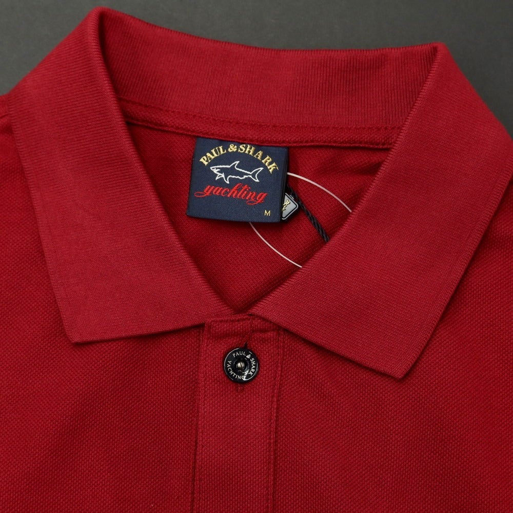 [New] Paul &amp;amp; Shark Cotton Short Sleeve Polo Shirt Wine Red [Size M] [RED] [S/S] [Condition Rank N] [Men&