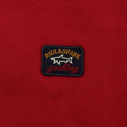 [New] Paul &amp;amp; Shark Cotton Short Sleeve Polo Shirt Wine Red [Size M] [RED] [S/S] [Condition Rank N] [Men&