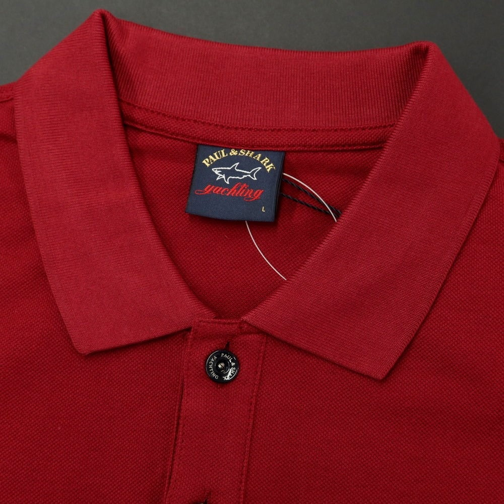 [New] Paul &amp;amp; Shark Cotton Short Sleeve Polo Shirt Wine Red [Size L] [RED] [S/S] [Condition Rank N] [Men&