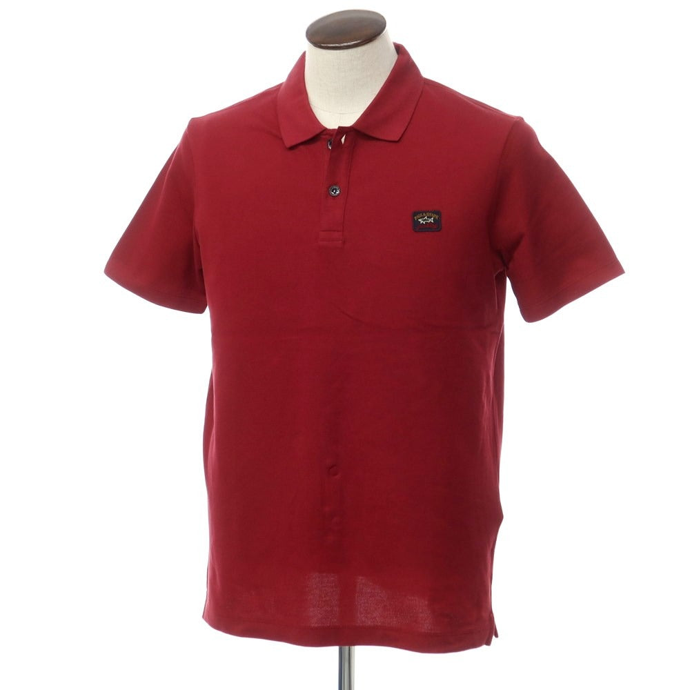 [New] Paul &amp;amp; Shark Cotton Short Sleeve Polo Shirt Wine Red [Size L] [RED] [S/S] [Condition Rank N] [Men&