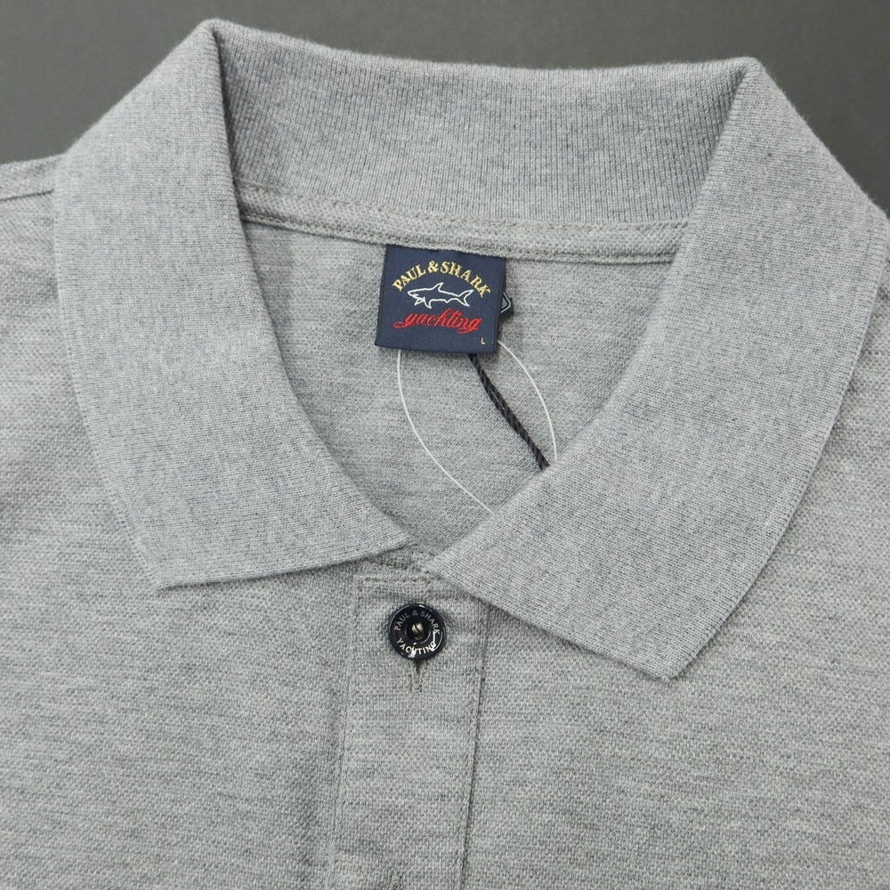 【新品】ポールアンドシャーク PAUL&amp;SHARK コットン  半袖ポロシャツ グレー【サイズL】【GRY】【S/S】【状態ランクN】【メンズ】【759386】
[APD]