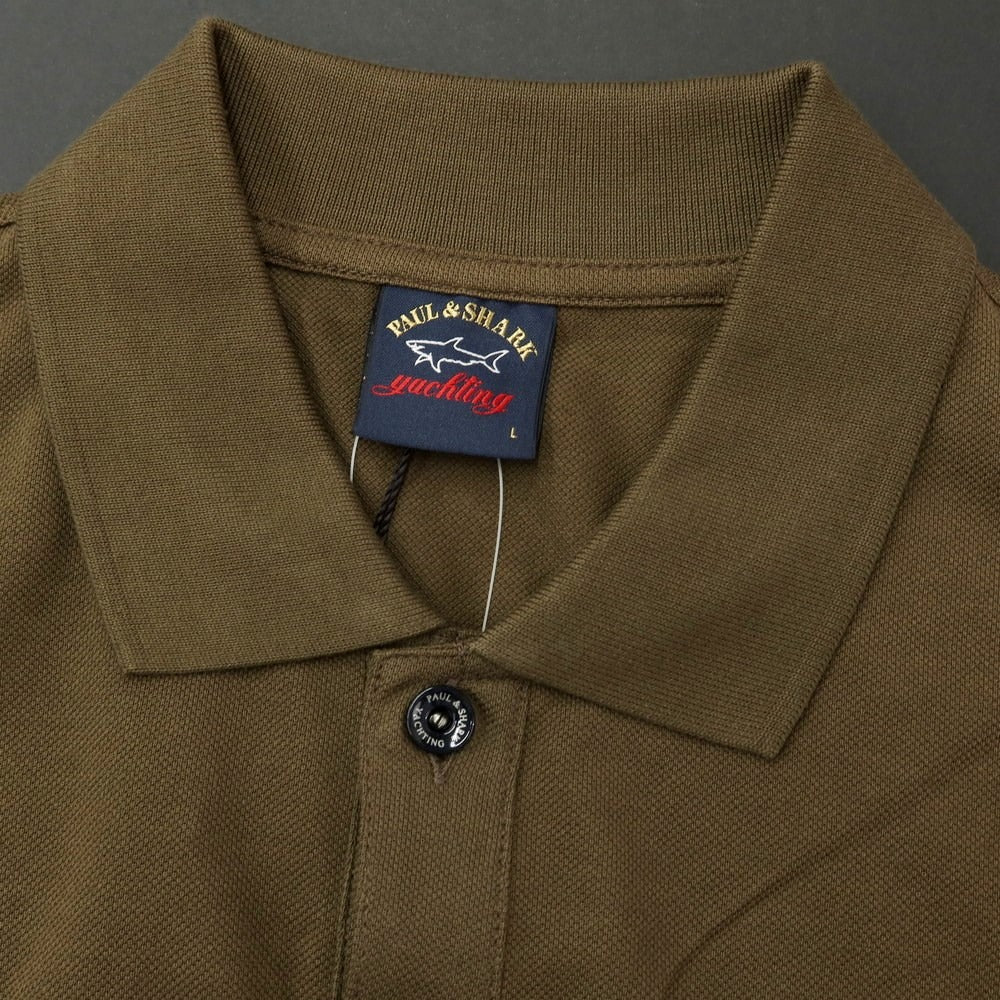 [New] Paul &amp;amp; Shark Cotton Short Sleeve Polo Shirt Dark Olive [Size L] [KAK] [S/S] [Condition Rank N] [Men&