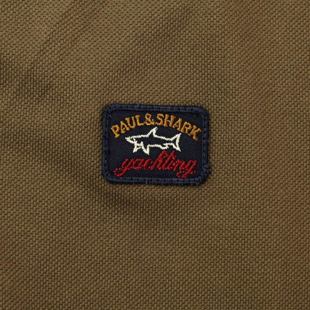 [New] Paul &amp;amp; Shark Cotton Short Sleeve Polo Shirt Dark Olive [Size L] [KAK] [S/S] [Condition Rank N] [Men&