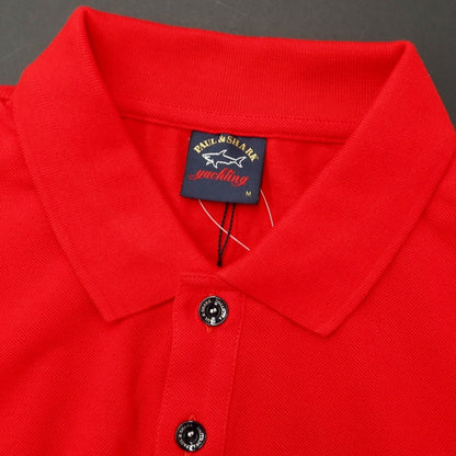 【新品】ポールアンドシャーク PAUL&amp;SHARK コットン 半袖ポロシャツ レッド【サイズM】【RED】【S/S】【状態ランクN】【メンズ】【759383】 [EPD]