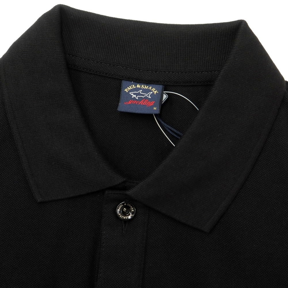 [New] Paul &amp;amp; Shark Cotton Long Sleeve Polo Shirt Black [Size M] [BLK] [S/S] [Condition Rank N] [Men&