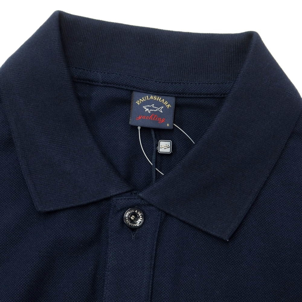 [New] Paul &amp;amp; Shark Cotton Long Sleeve Polo Shirt Navy [Size S] [NVY] [S/S] [Condition Rank N] [Men&