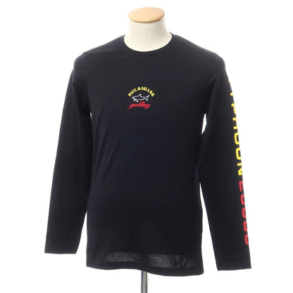 [New] Paul &amp;amp; Shark PAUL&amp;amp;SHARK Printed Long Sleeve T-Shirt Black [XS] [Condition Rank N] [Men&