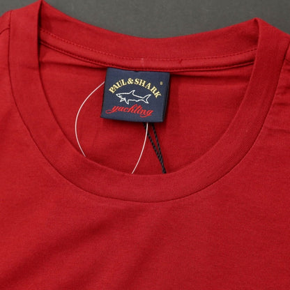 【新品】ポールアンドシャーク PAUL&amp;SHARK ロゴワッペン 半袖Ｔシャツ マルーン【 S 】【 状態ランクN 】【 メンズ 】 [EPD]
