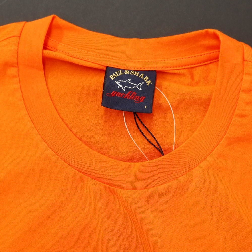 [New] Paul &amp;amp; Shark logo patch short sleeve T-shirt orange [L] [Condition rank N] [Men&