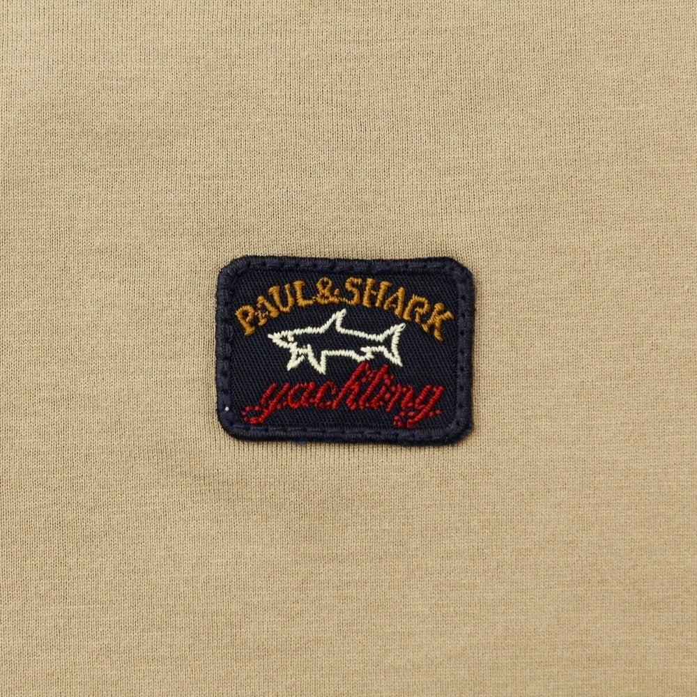 [New Outlet] Paul &amp;amp; Shark Logo Patch Short Sleeve T-Shirt Dark Beige [M] [Condition Rank N-] [Men&