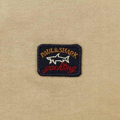 [New Outlet] Paul &amp;amp; Shark Logo Patch Short Sleeve T-Shirt Dark Beige [M] [Condition Rank N-] [Men&