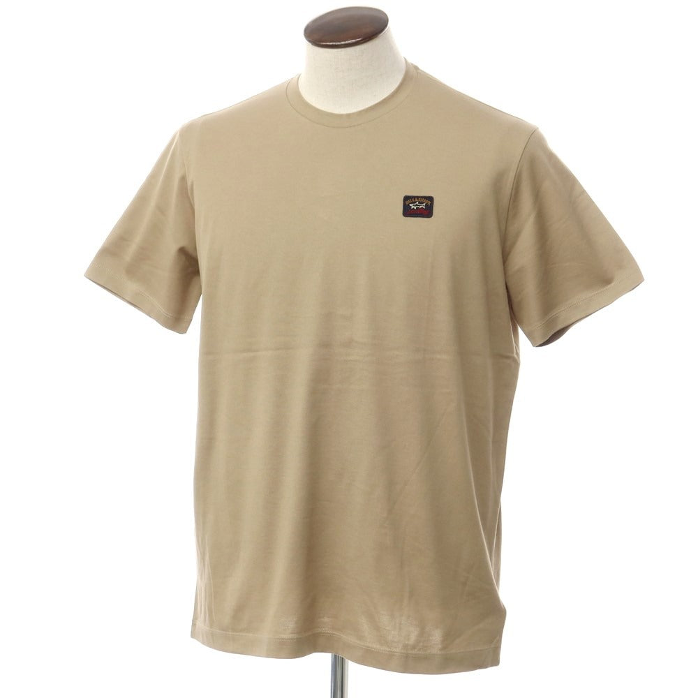 [New] Paul &amp;amp; Shark logo patch short sleeve T-shirt dark beige [L] [Condition rank N] [Men&