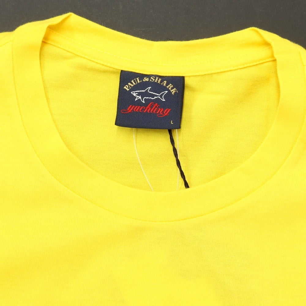 [New] Paul &amp;amp; Shark logo patch short sleeve T-shirt yellow [L] [Condition rank N] [Men&