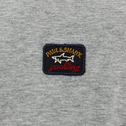 [New] Paul &amp;amp; Shark logo patch short sleeve T-shirt gray [L] [Condition rank N] [Men&