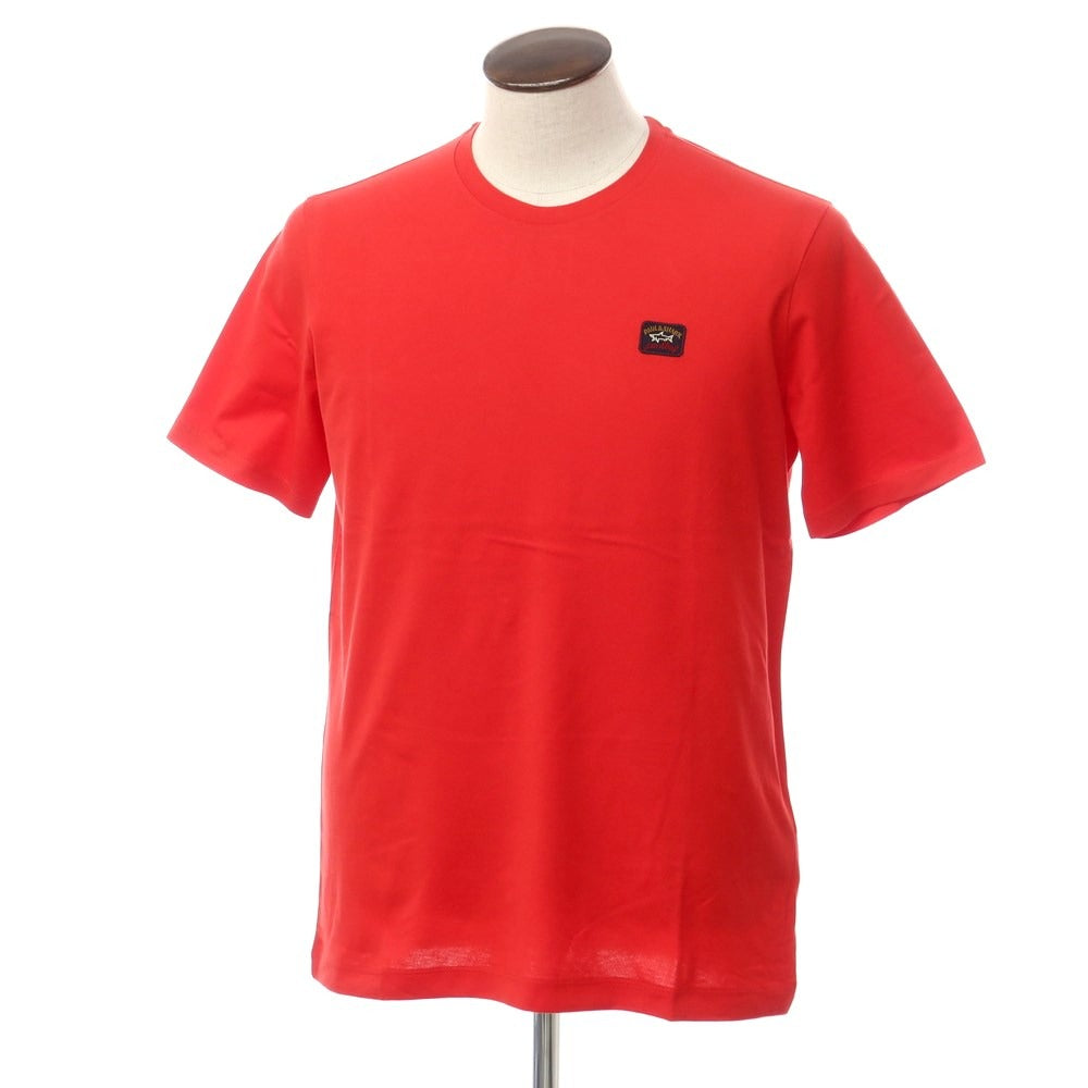 【新品】ポールアンドシャーク PAUL&amp;SHARK ロゴワッペン 半袖Ｔシャツ レッド【 L 】【 状態ランクN 】【 メンズ 】 [EPD]