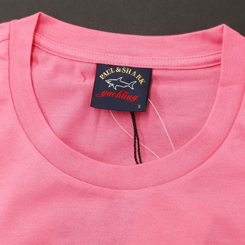 【新品】ポールアンドシャーク PAUL&amp;SHARK ロゴワッペン 半袖Ｔシャツ ピンク【 S 】【 状態ランクN 】【 メンズ 】
