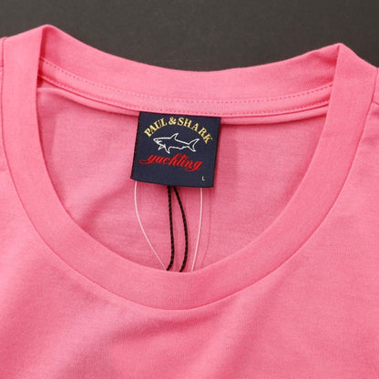 [New] Paul &amp;amp; Shark logo patch short sleeve T-shirt pink [L] [Condition rank N] [Men&