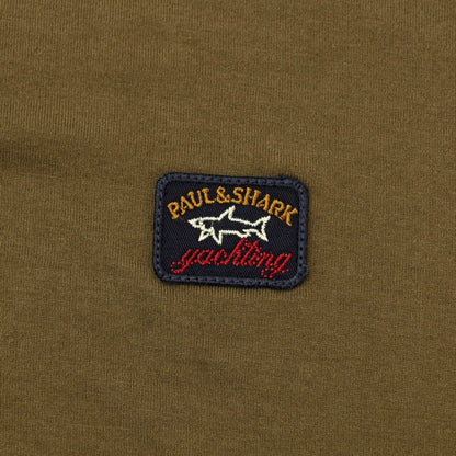 [New] Paul &amp;amp; Shark logo patch short sleeve T-shirt olive [S] [Condition rank N] [Men&