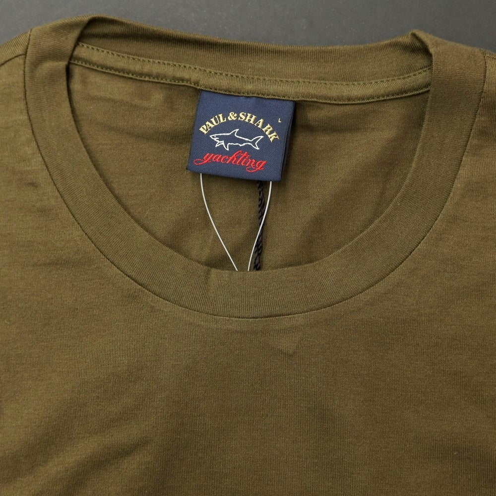 [New] Paul &amp;amp; Shark logo patch short sleeve T-shirt olive [L] [Condition rank N] [Men&