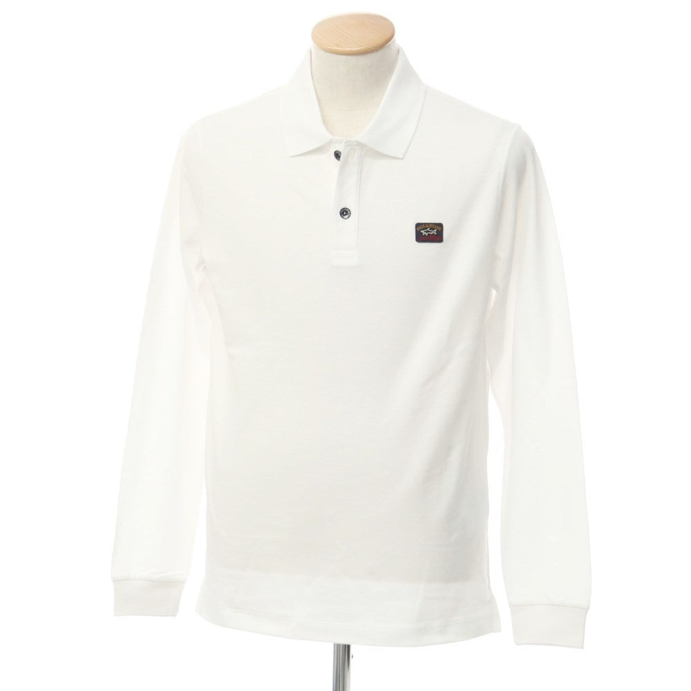 [New] Paul &amp;amp; Shark Pique Long Sleeve Polo Shirt White [S] [Condition Rank N] [Men&