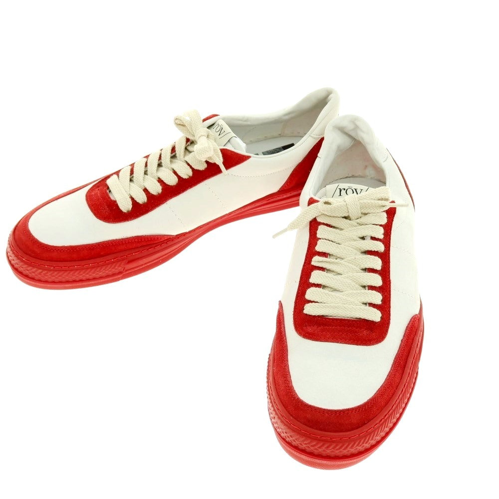 [New outlet] Rove rov leather low-cut sneakers white x red [39] [Condition rank N-] [Men&