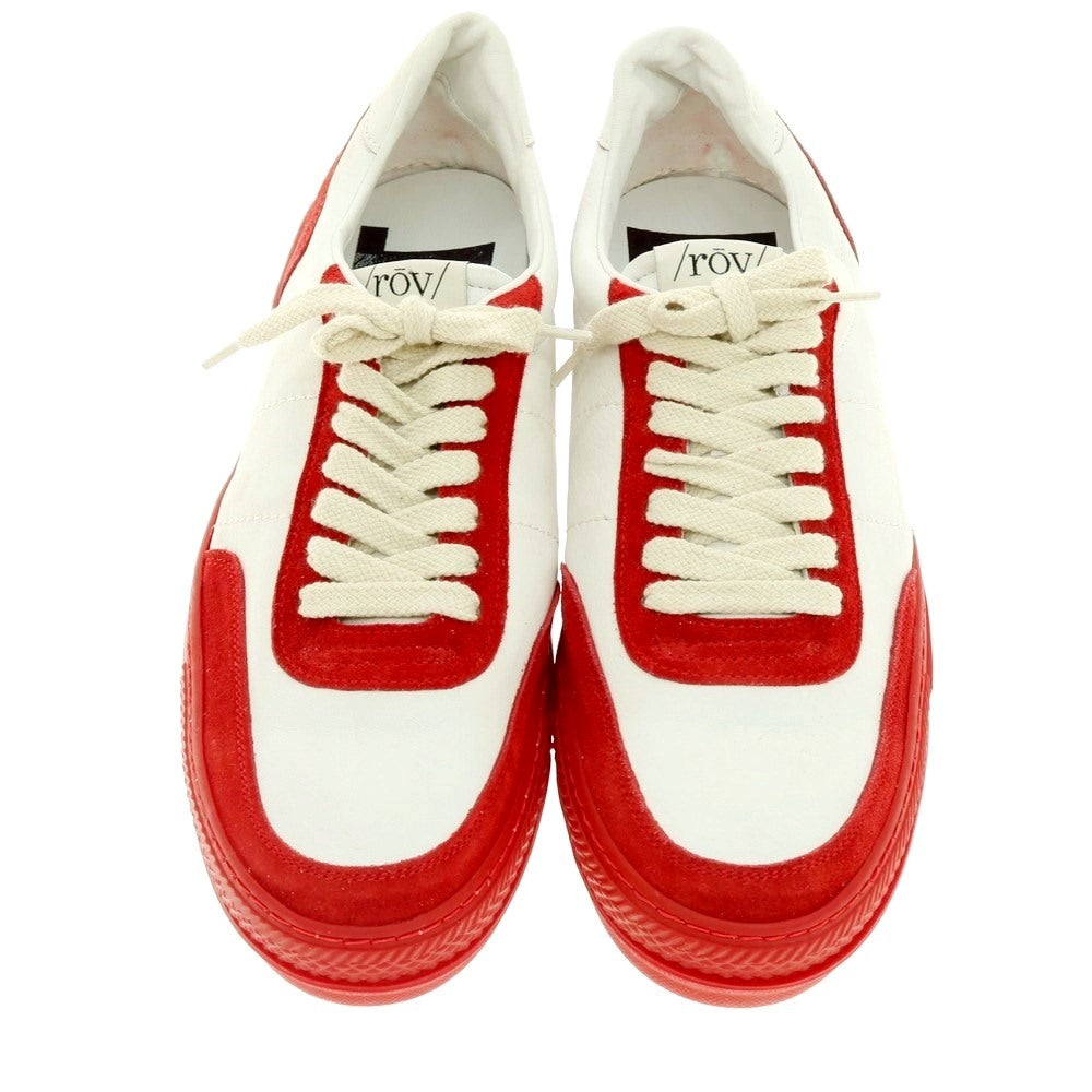 [New outlet] Rove rov leather low-cut sneakers white x red [39] [Condition rank N-] [Men&