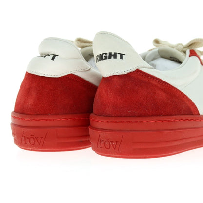 [New outlet] Rove rov leather low-cut sneakers white x red [39] [Condition rank N-] [Men&