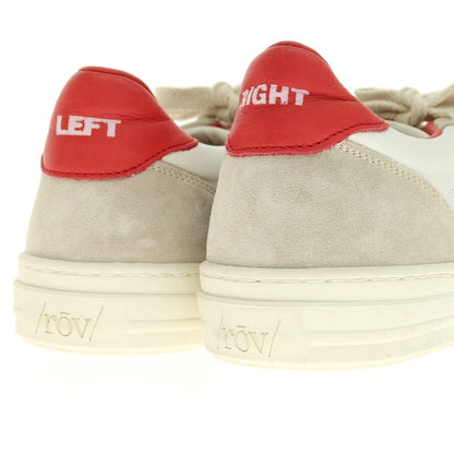 [New outlet] Rove rov leather low-cut sneakers light gray x red [39] [Condition rank N-] [Men&