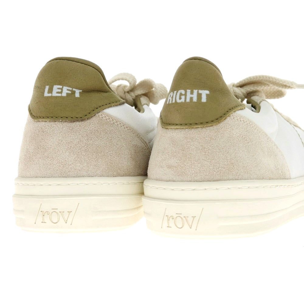 [New outlet] rove leather low-cut sneakers off-white x gray x olive [39] [Condition rank N-] [Men&