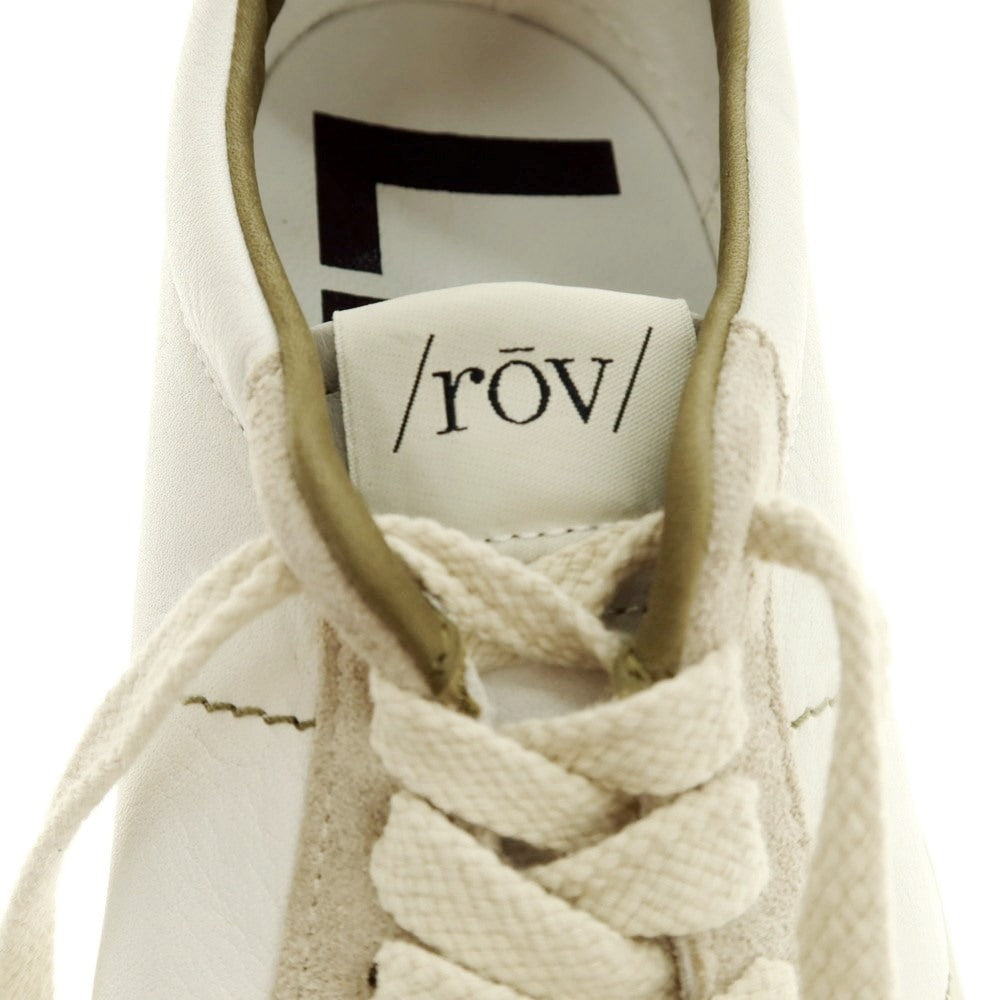 [New outlet] rove leather low-cut sneakers off-white x gray x olive [39] [Condition rank N-] [Men&