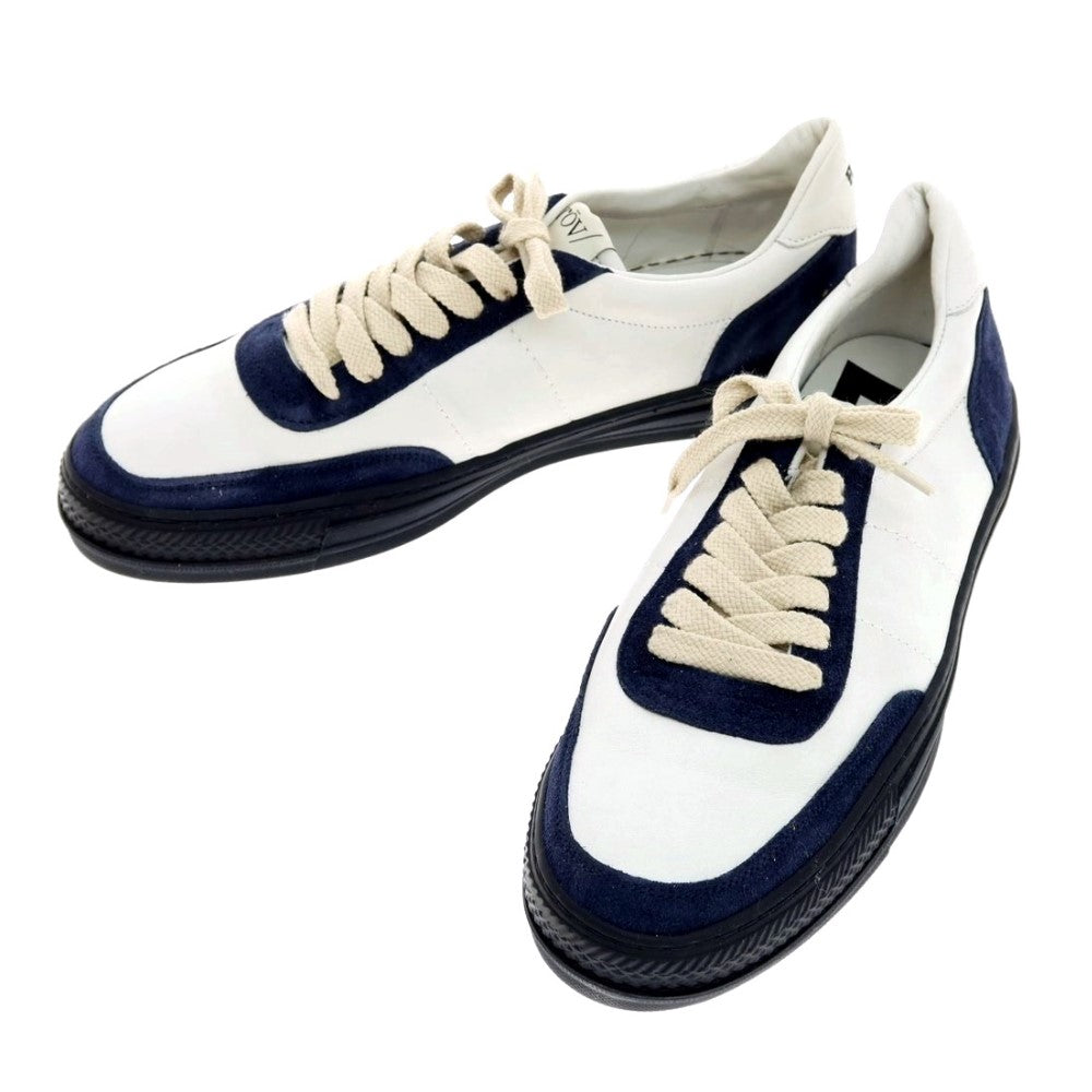 [New outlet] Rove rov leather low-cut sneakers white x navy [39] [Condition rank N-] [Men&