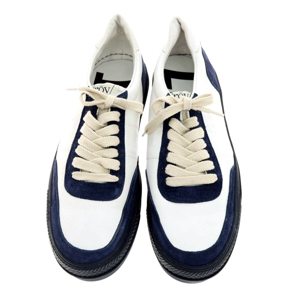 [New outlet] Rove rov leather low-cut sneakers white x navy [39] [Condition rank N-] [Men&