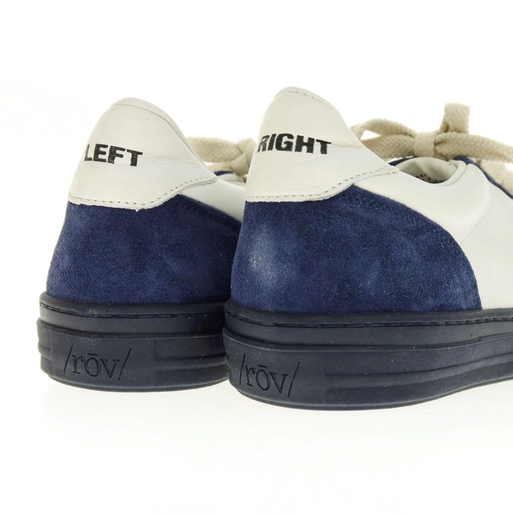 [New outlet] Rove rov leather low-cut sneakers white x navy [39] [Condition rank N-] [Men&