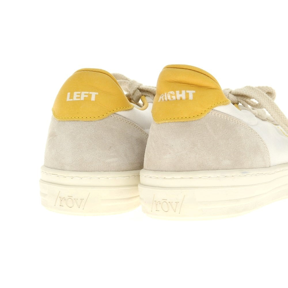 [New outlet] Rove rov leather low-cut sneakers white x mustard yellow [39] [Condition rank N-] [Men&