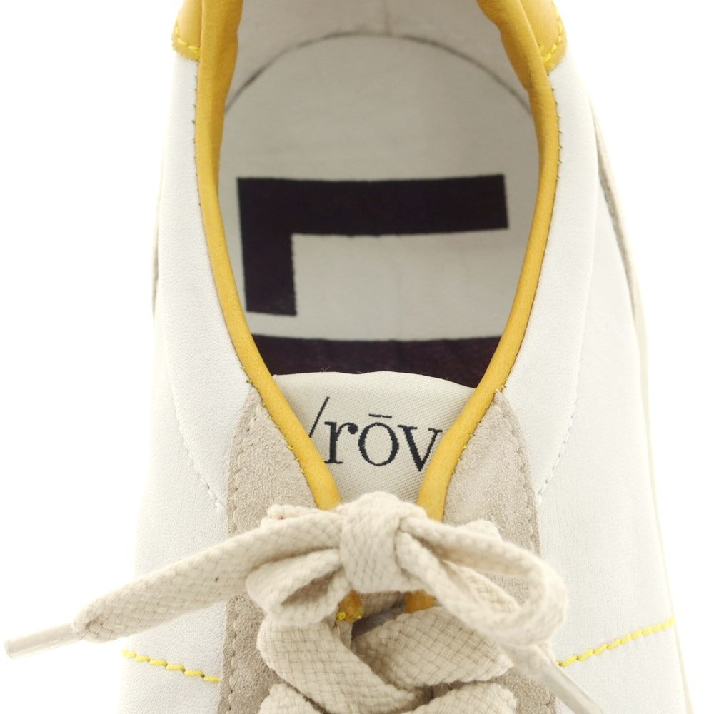 [New outlet] Rove rov leather low-cut sneakers white x mustard yellow [39] [Condition rank N-] [Men&