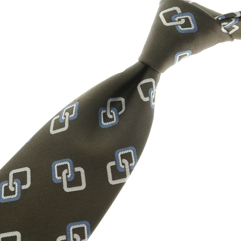 [Used] Robert Fraser, 3-fold silk small pattern tie, olive [GRN] [S/S/A/W] [Condition: B] [Men&