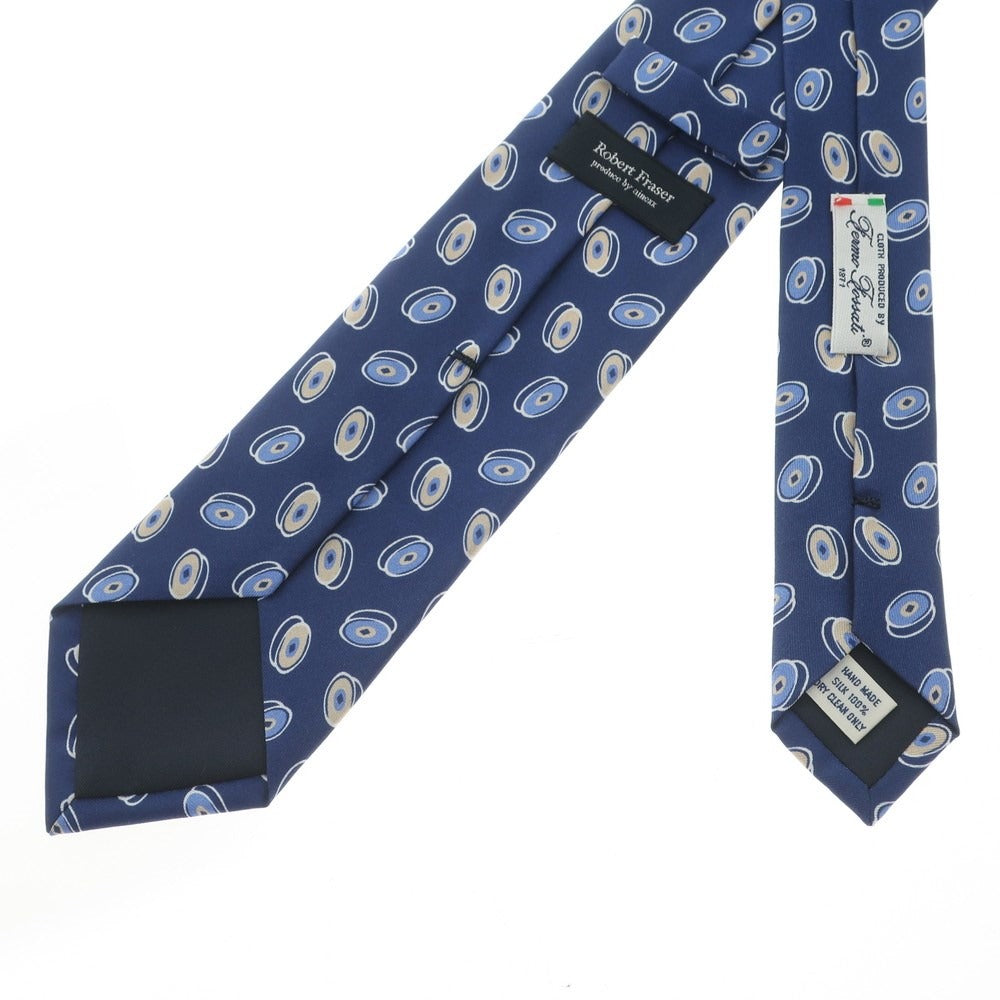 [Used] Robert Fraser, 3-fold silk small pattern tie, blue [BLU] [S/S/A/W] [Condition: A] [Men&