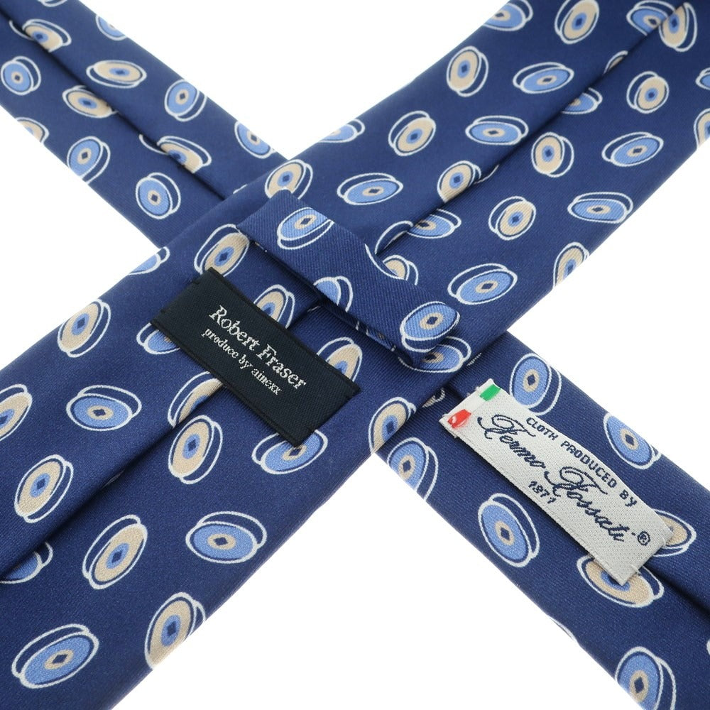 [Used] Robert Fraser, 3-fold silk small pattern tie, blue [BLU] [S/S/A/W] [Condition: A] [Men&