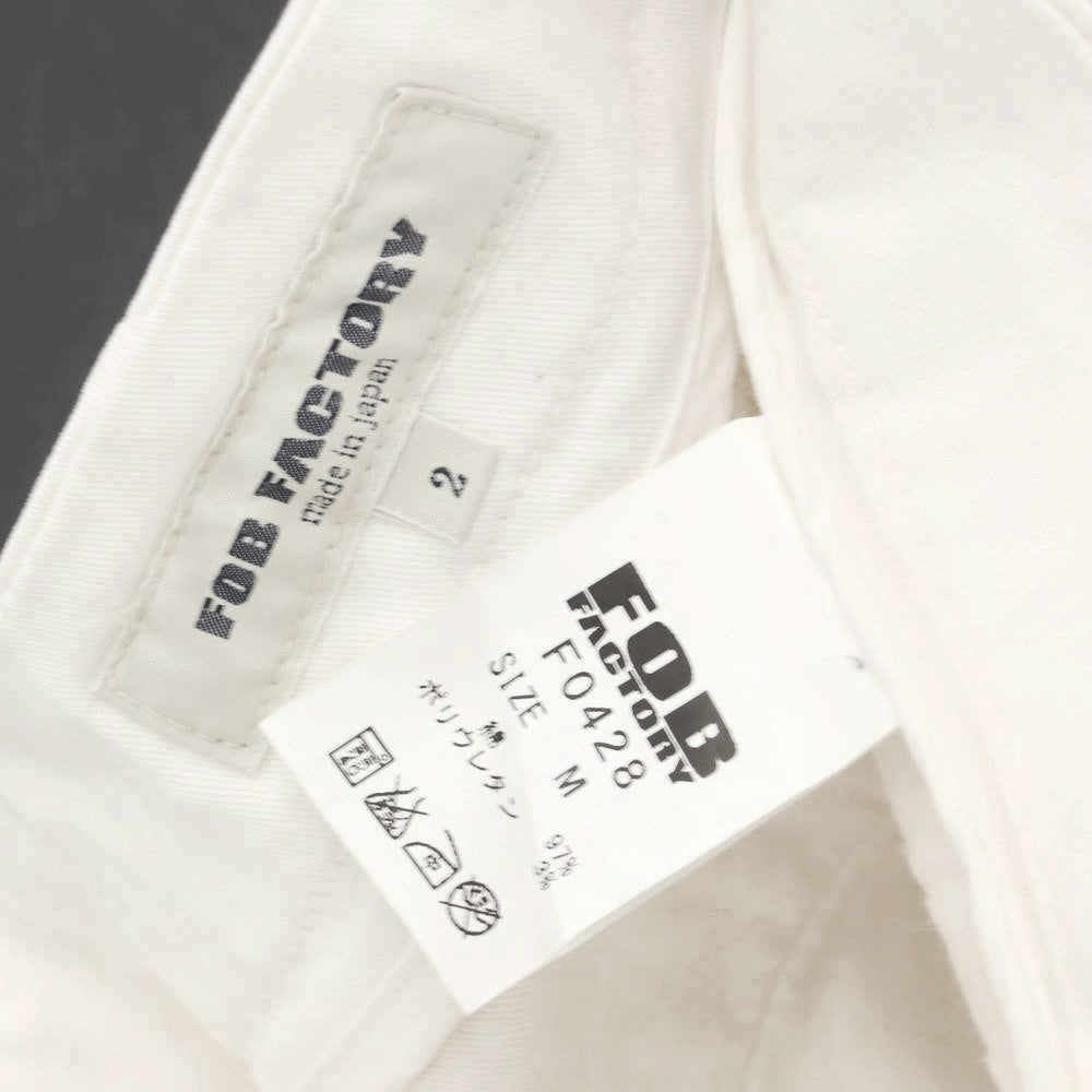 [Used] FOB FACTORY Stretch Cotton Chino Pants White [2/M] [Condition Rank C] [Men&